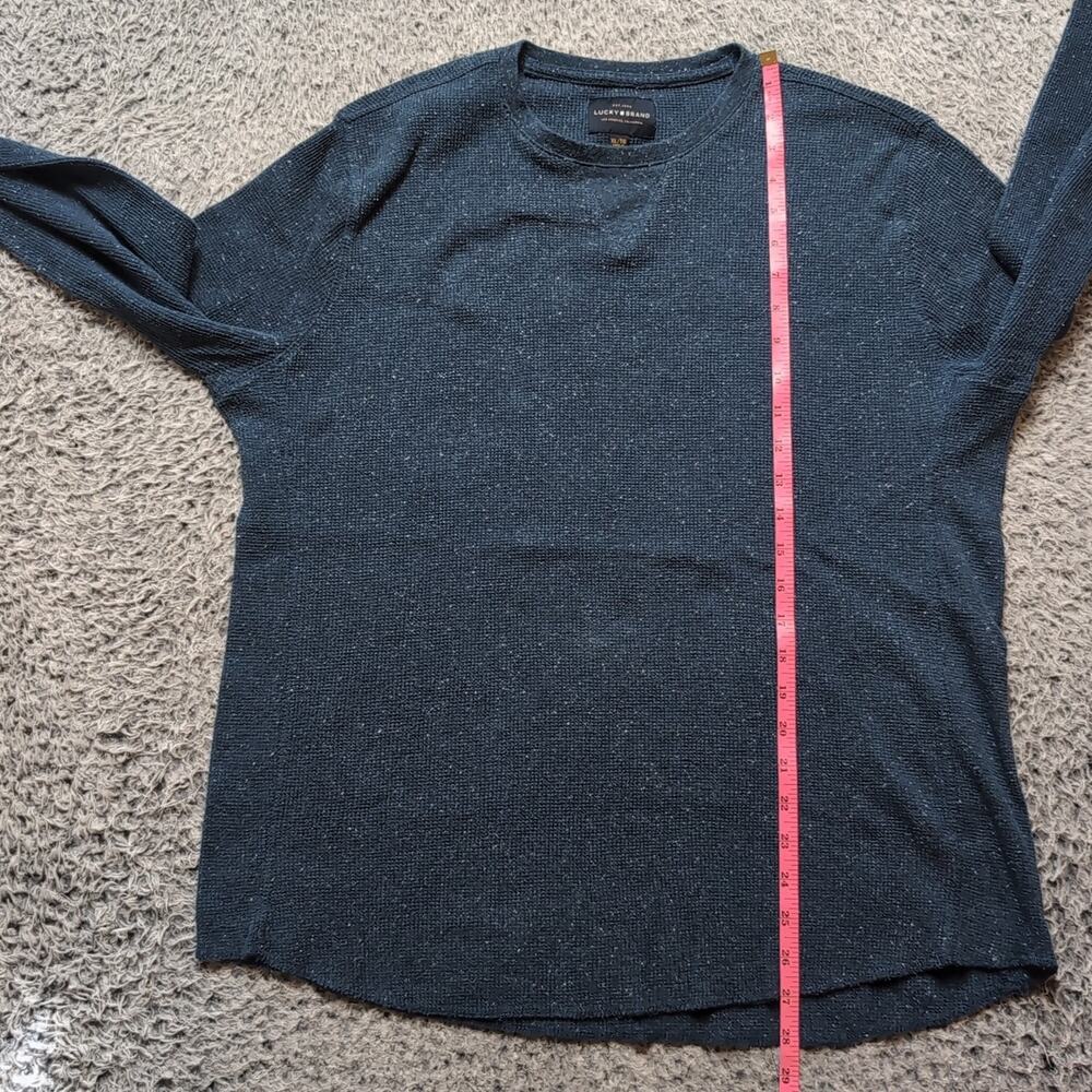 Lucky Brand Shirt Men Extra Large Blue Casual Thermal Waffle Knit Long Sleeve - Picture 4 of 6